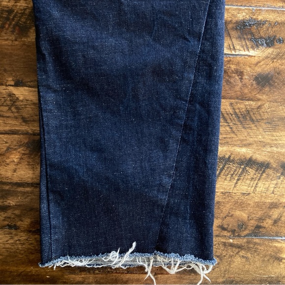 Locker Room Barrel Leg Jeans Raw Hem Cropped High Waist L/XL - Picture 13 of 14